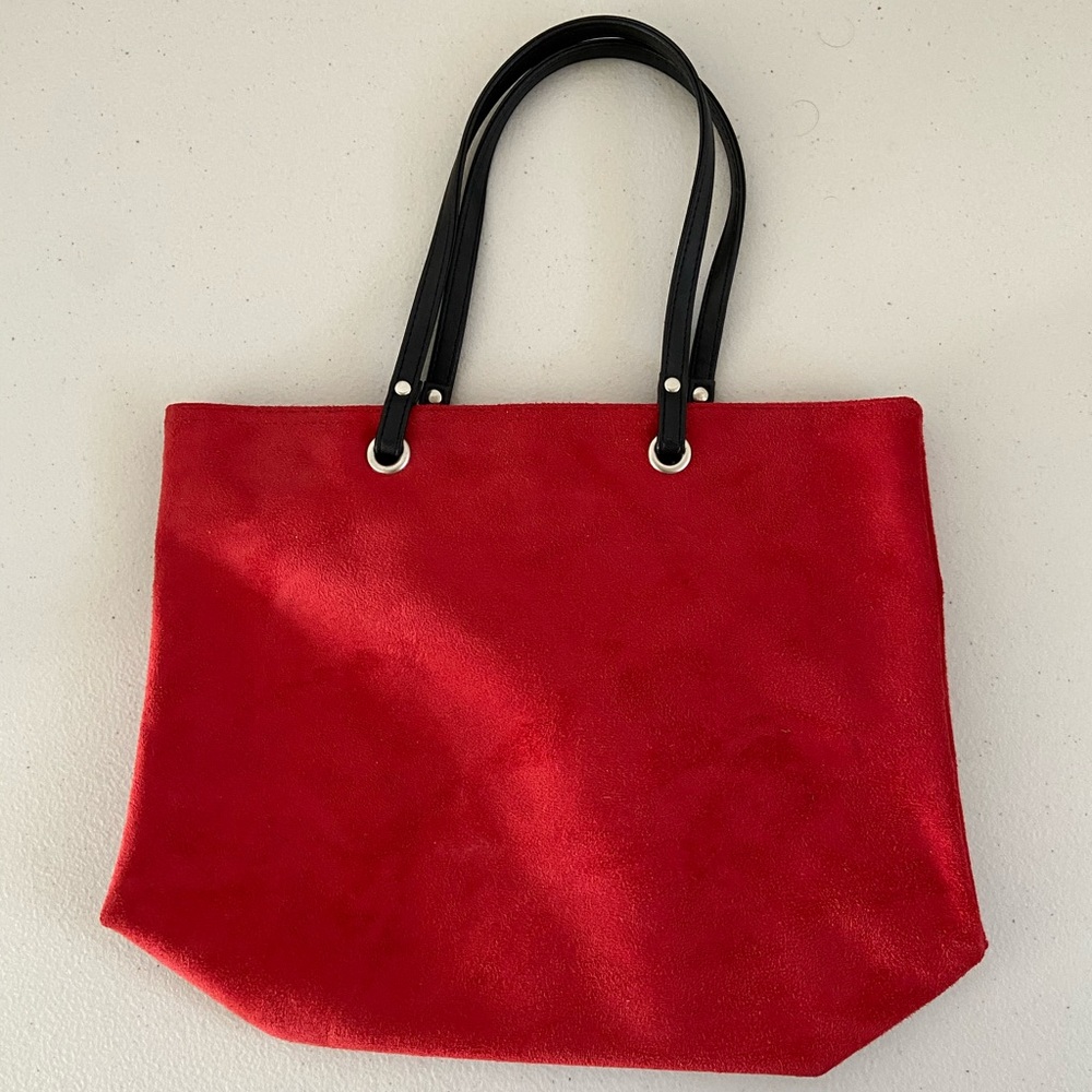 Red suede bag